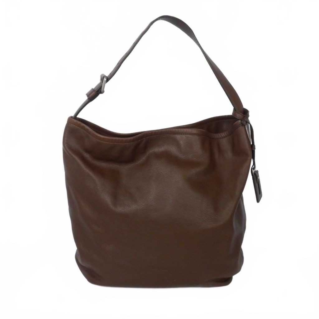 Max Mara Leather Shoulder Bag Brown