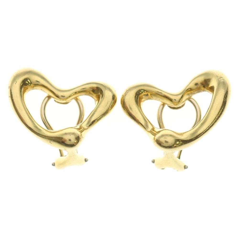 Tiffany & Co. Elsa Peretti Open Heart Earrings Yellow Gold