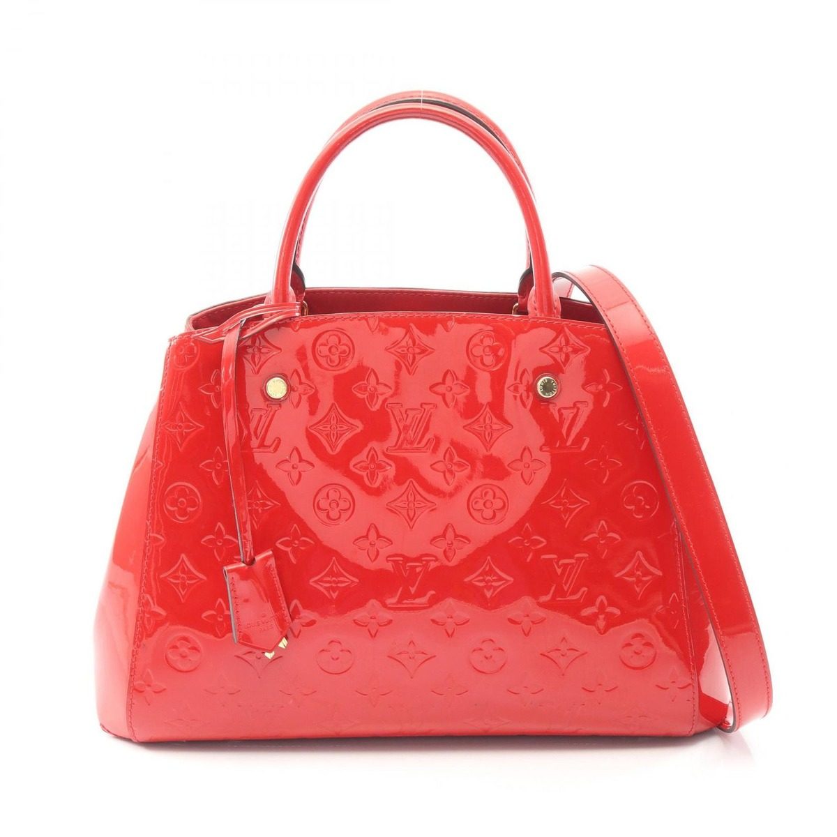 Louis Vuitton Handbag Montaigne MM 2-Way Cerise Leather