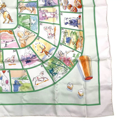 Hermes Carre 90 le Jeu Des Petits Bonheurs Little Game of Happiness Scarf Silk — view 5