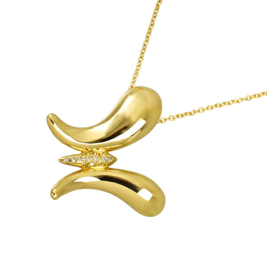 Tiffany & Co Butterfly Diamond Necklace 40 18k Yellow Gold