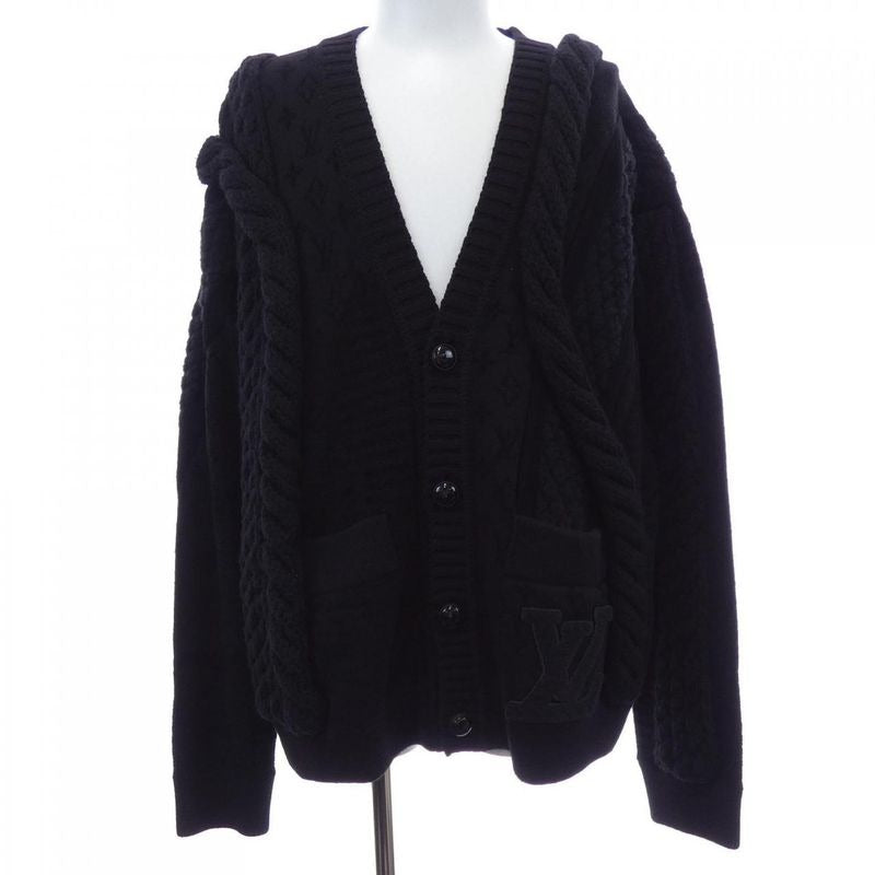 Louis Vuitton Chunky Wool-Blend Cable Cardigan Hsn71 Wsur