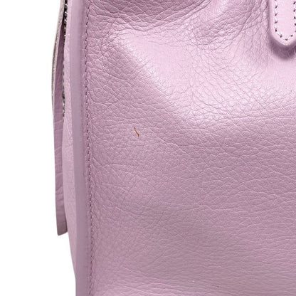 Balenciaga Handbag Shoulder Bag Paper A6 Zip Around 370926 Leather Pink Silver