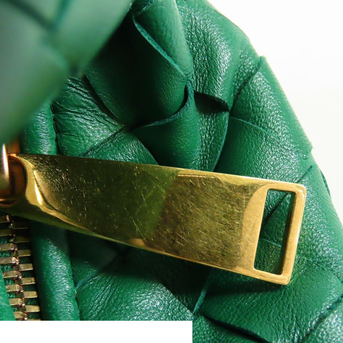 Bottega Veneta Mini Jodie Green Leather Handbag — view 7