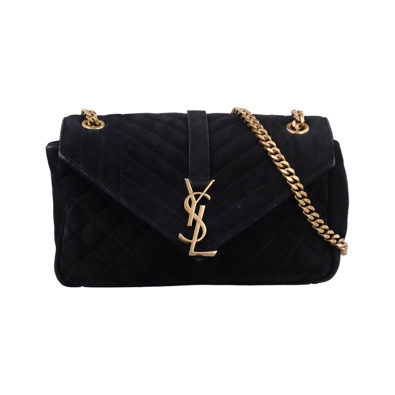 Saint Laurent Yves Envelope Black Messenger Bag