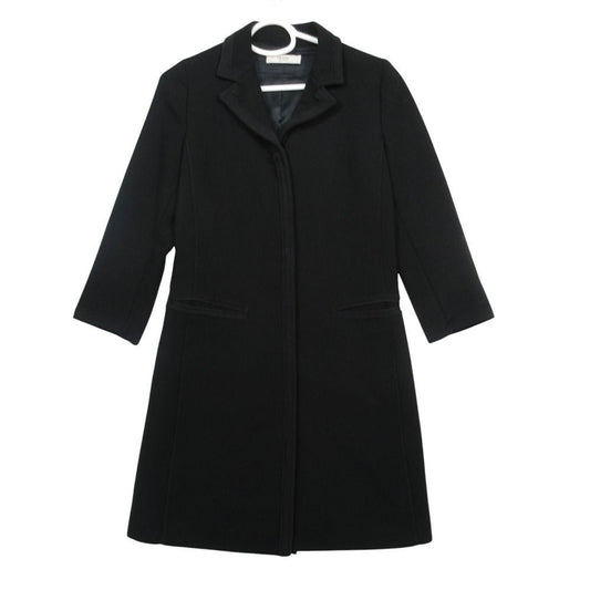 Prada Piping Long Coat Black 38