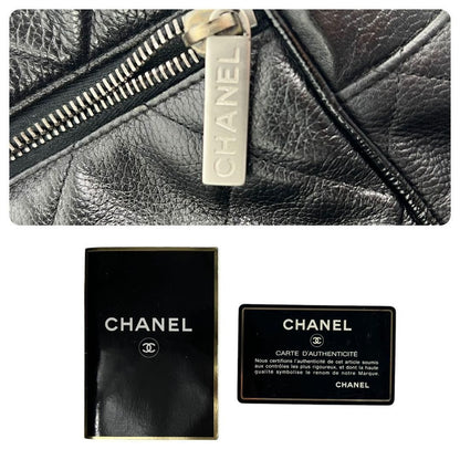 CHANEL CC Caviar XL Travel Bag Bowler Bag Tote Weekender Boston Duffle