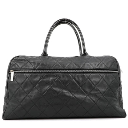 CHANEL CC Caviar XL Travel Bag Bowler Bag Tote Weekender Boston Duffle