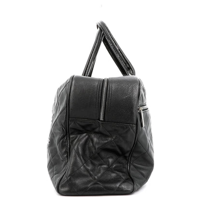 CHANEL CC Caviar XL Travel Bag Bowler Bag Tote Weekender Boston Duffle