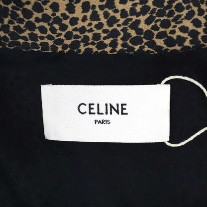 Celine 19aw Leopard Dress Ribbonette Cles Opal Dress 2r399450f Beige 36