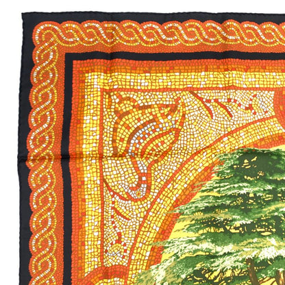 Hermes Carre 90 SOUS LE Cedre Under The Himalayan Cedars Multicolor Silk Scarf
