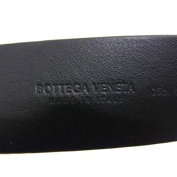 Bottega Veneta Leather Silver Belt 105 cm Black — view 5