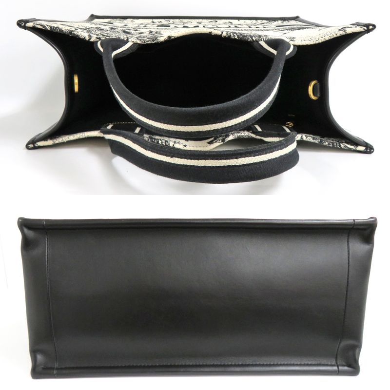 Dior Book Tote Medium M1324cetw White Black Embroidery Constellation