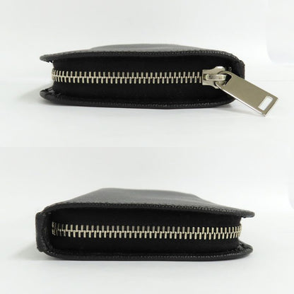 Saint Laurent Full Zip Wallet 534290 Grain Leather Black Silver-hardwar