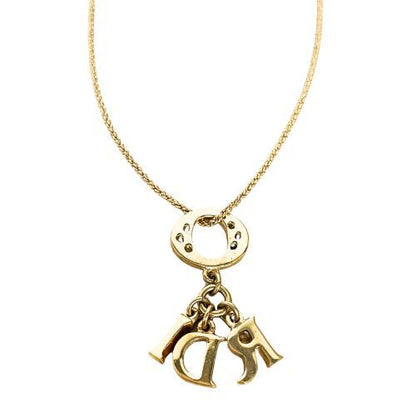 Christian DIOR Necklace DIOR Logo Metal Gold