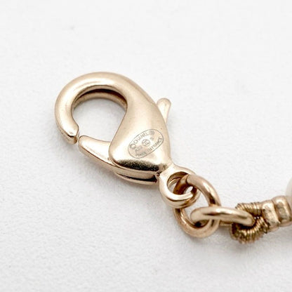 Chanel Necklace Pendant Choker Gold Coco Mark Ribbon Chain Lambskin