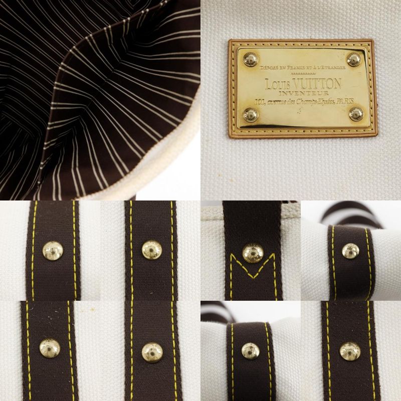 Louis Vuitton Cabas MM Antigua M40036 Canvas Ecru White/brown Sp1005 Unisex