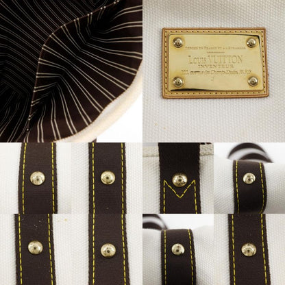 Louis Vuitton Cabas MM Antigua M40036 Canvas Ecru White/brown Sp1005 Unisex