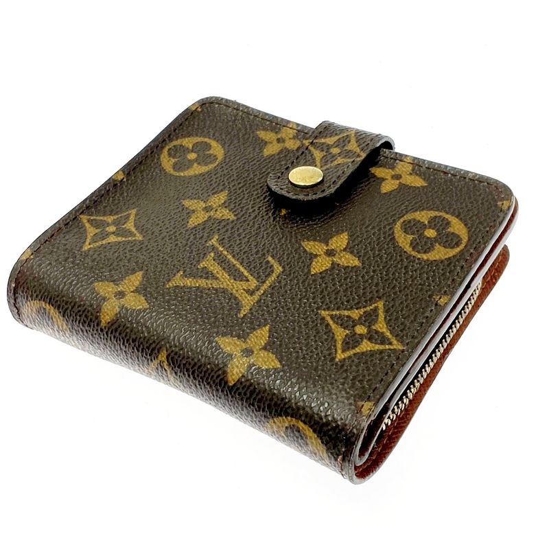 Louis Vuitton M61667 Monogram PVC Compact Zip Bifold Wallet Brown 303395 Bifold