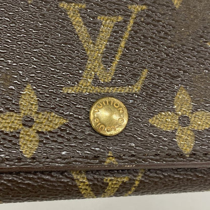Louis Vuitton Wallet Monogram Porte Monnaie Zip M61735 Brown Ladies