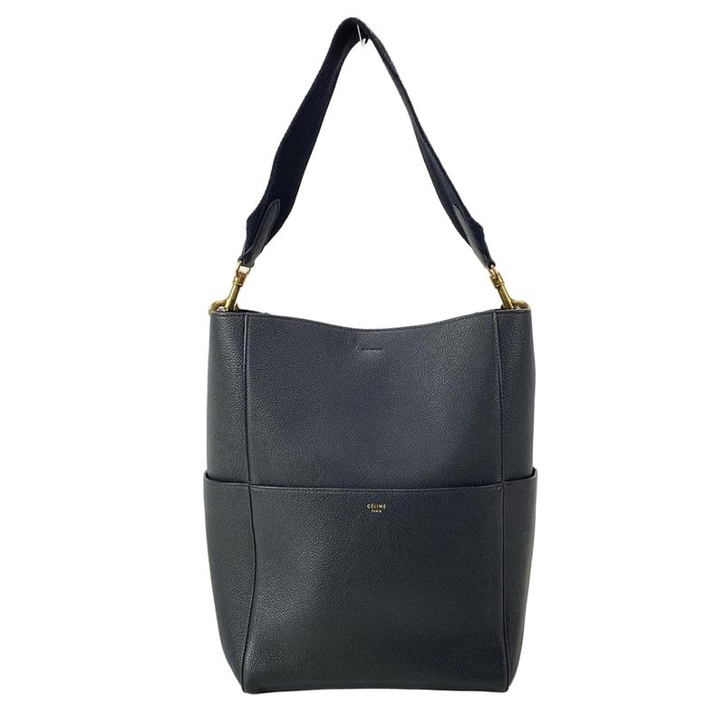 Celine Shoulder Bag Sangle Medium Black