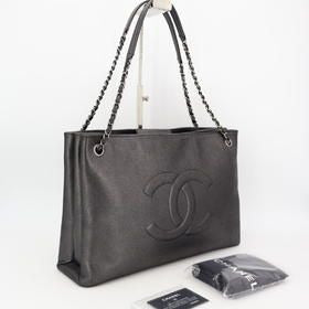 Chanel CC Shopping Tote Iridescent Calfskin East West