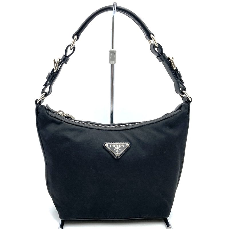 Prada Hobo Bag Nylon Black Shoulder Bag Shoulder Nylon Women Men