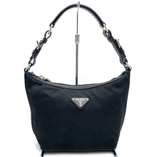 Prada Hobo Bag Nylon Black Shoulder Bag Shoulder Nylon Women Men