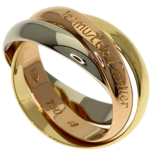 Cartier Trinity 48 Ring 18k Yellow Gold 18k White Pink