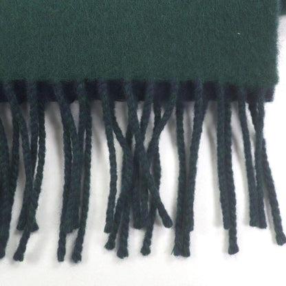 Loewe Wool Cashmere Anagram Logo Embroidery Fringe Scarf Shawl Navy Green — view 5