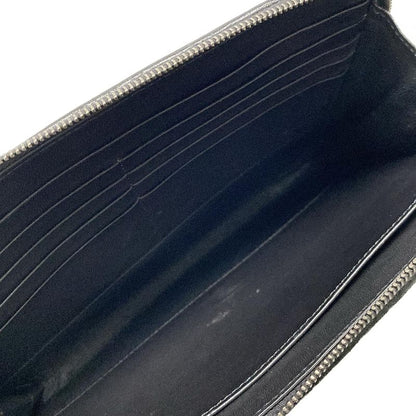 Bottega Veneta Intrecciato Black L-shaped Zipper Clutch Leather