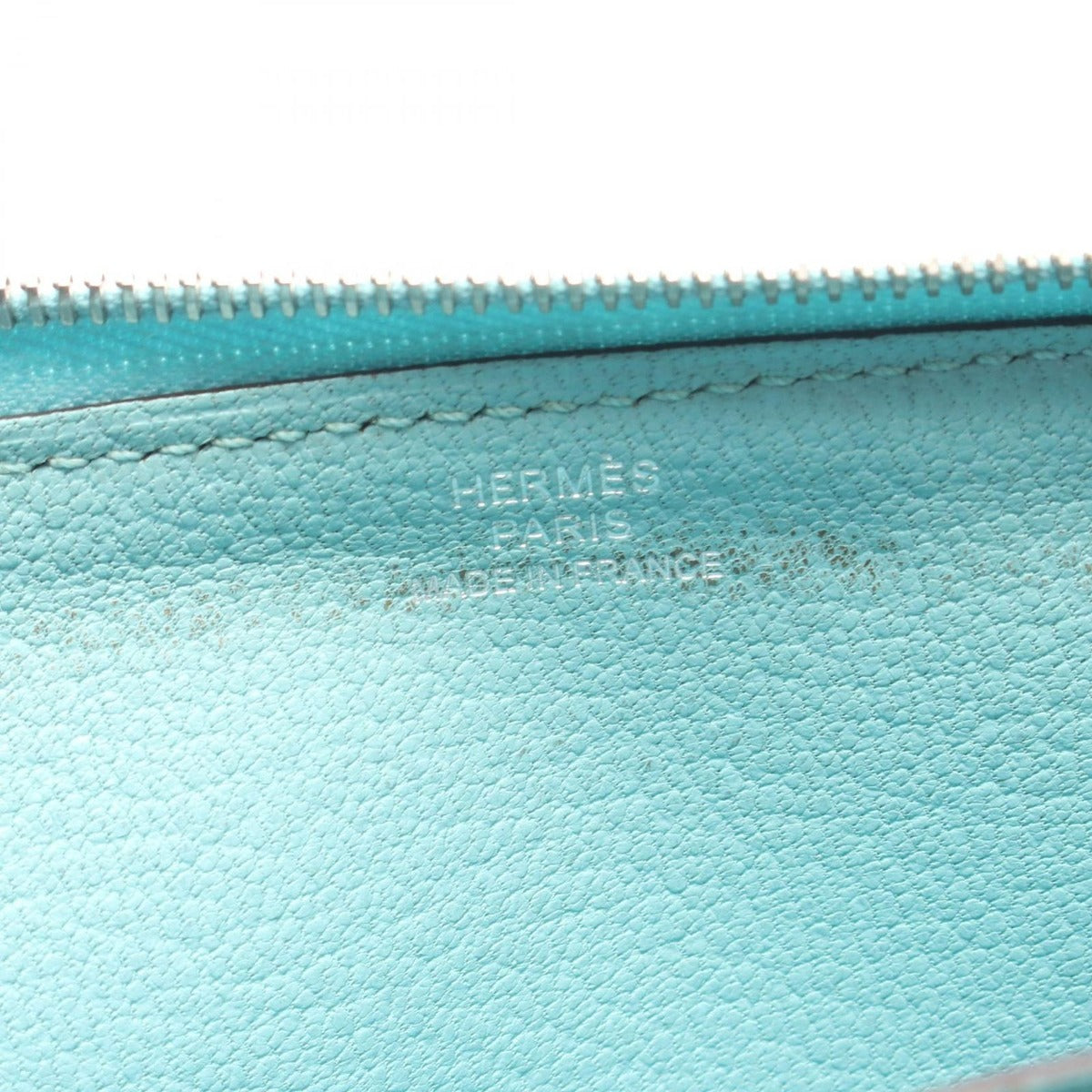 Hermes Round Wallet Azap Long Blue Atl Leather Blue-at-le — view 4