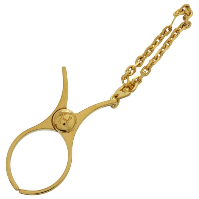 Hermes Glove Holder Filleux Metal Dore Gold 0104