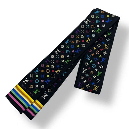 Louis Vuitton Twilly Scarf Silk Bandeau Monogram Multicolor — view 2