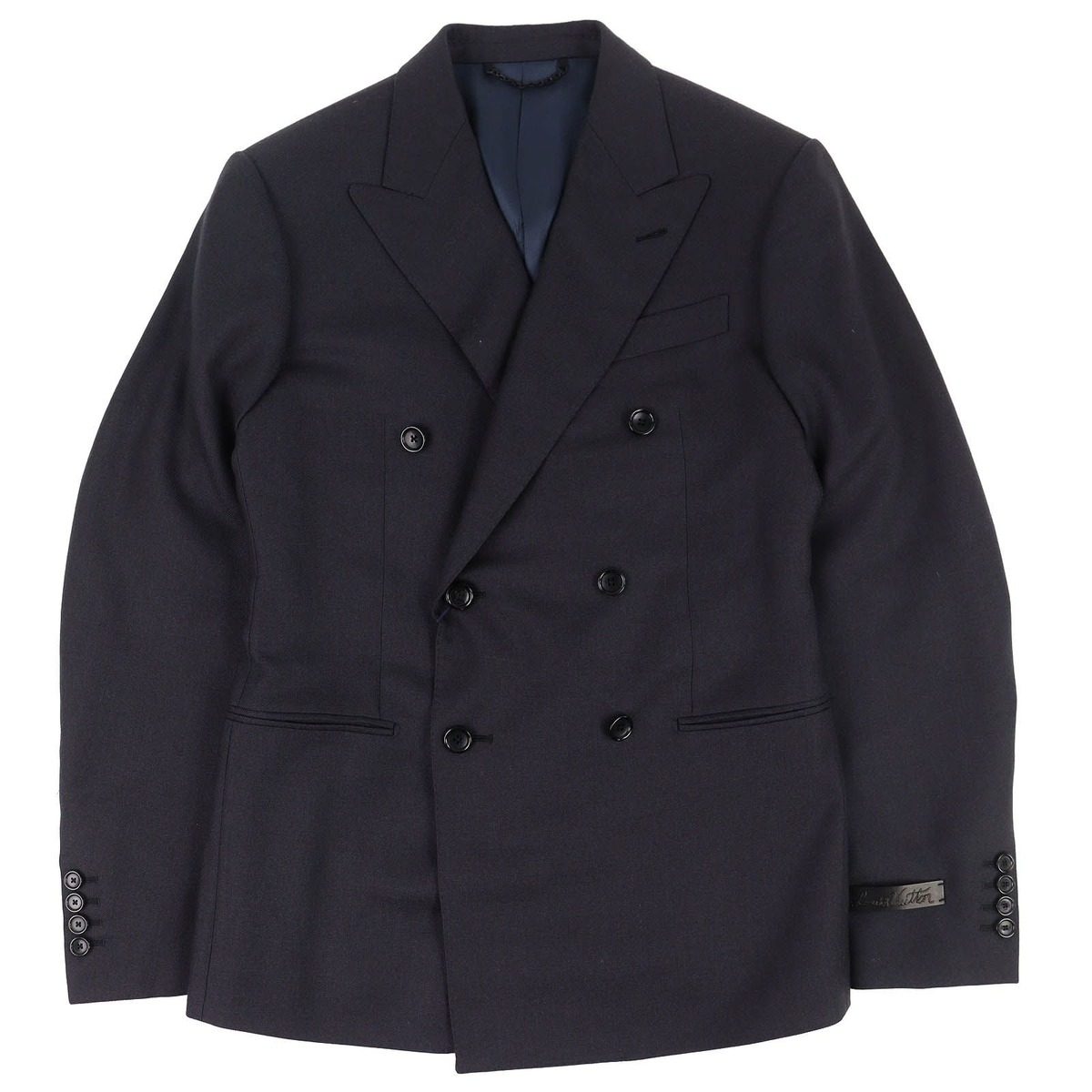 Louis Vuitton Double Breasted Cashmere and Wool Blend Pont Neuf Jacket Dark
