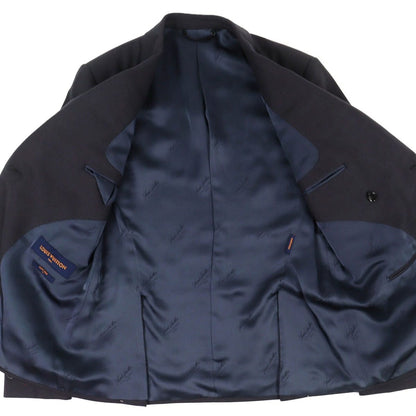 Louis Vuitton Double Breasted Cashmere and Wool Blend Pont Neuf Jacket Dark — view 3