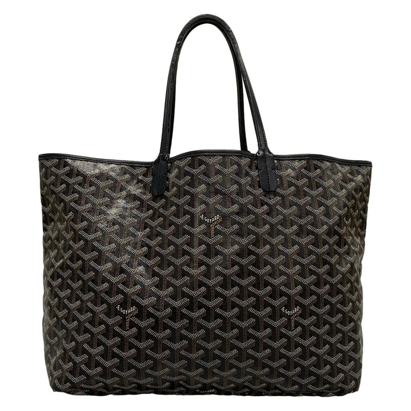 Goyard Tote Bag Saint Louis PM Black×brown×white Leather