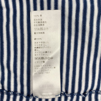 Celine - Embroidered T-shirt Striped T-shirt - M - Blue White - Women's