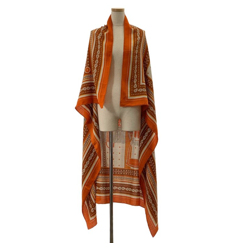 Hermes | 140 Selle De Dignitaire Bandana Cashmere Silk High Official's Saddle