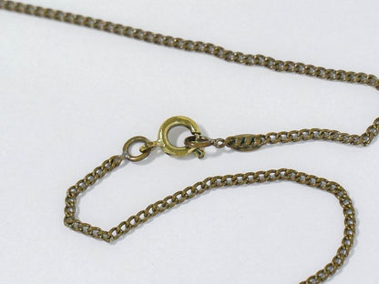 Authentic Chanel Coco Mark Necklace Pendant GP Gold Plated Black Accessories