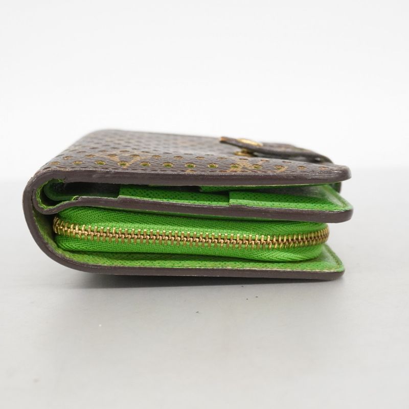 Louis Vuitton Wallet Monogram Perfo Compact Zip M95218 Brown Veil Women's