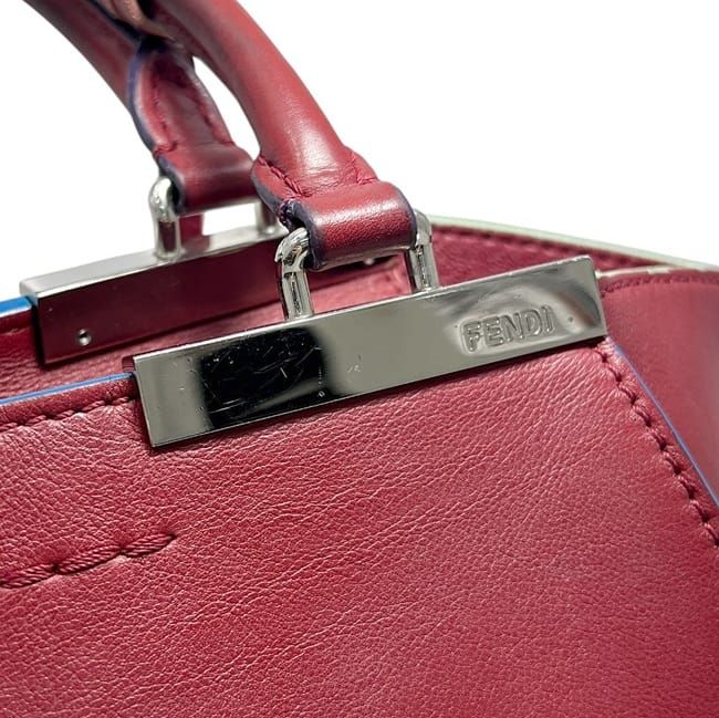 Fendi 2way Bag Petit Trois Jour Bordeaux 8bh333