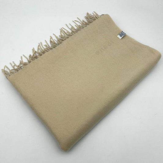 Gucci Beige Cashmere Large Shawl Scarf