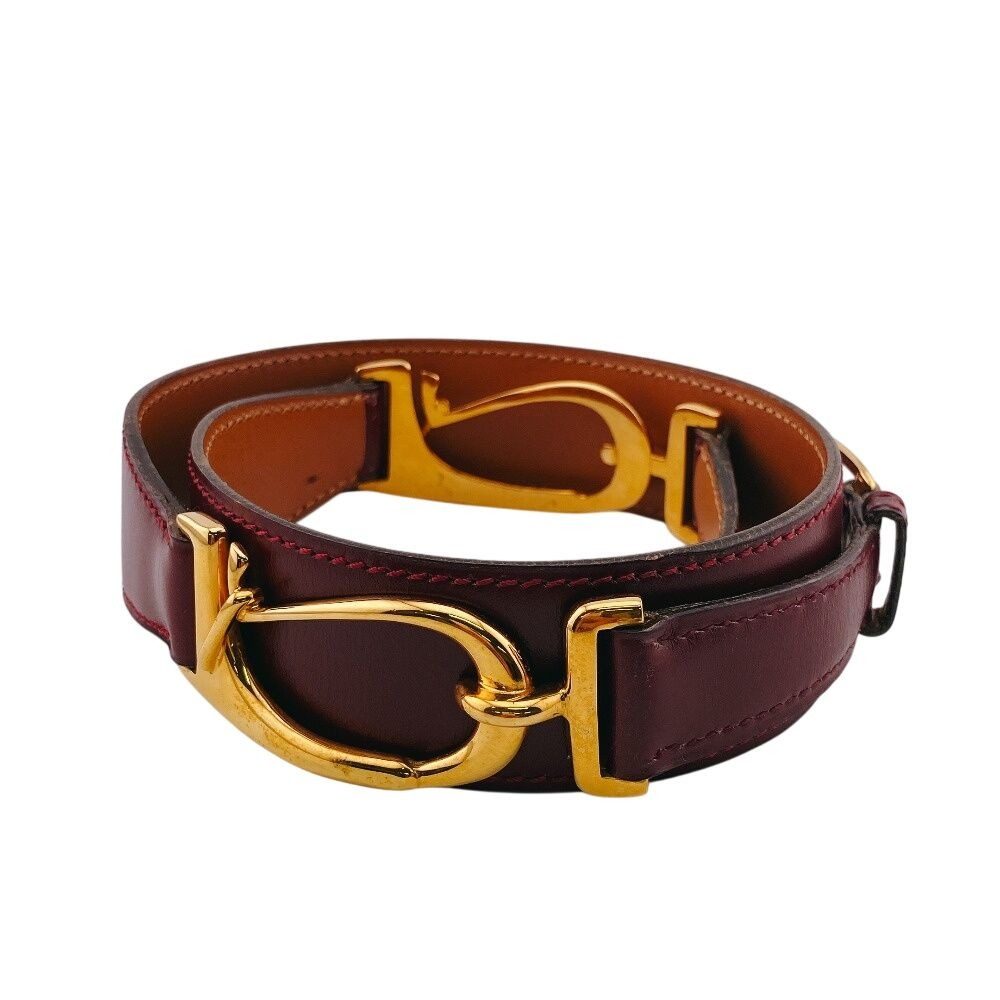 Hermes Vintage Leather Belt Red