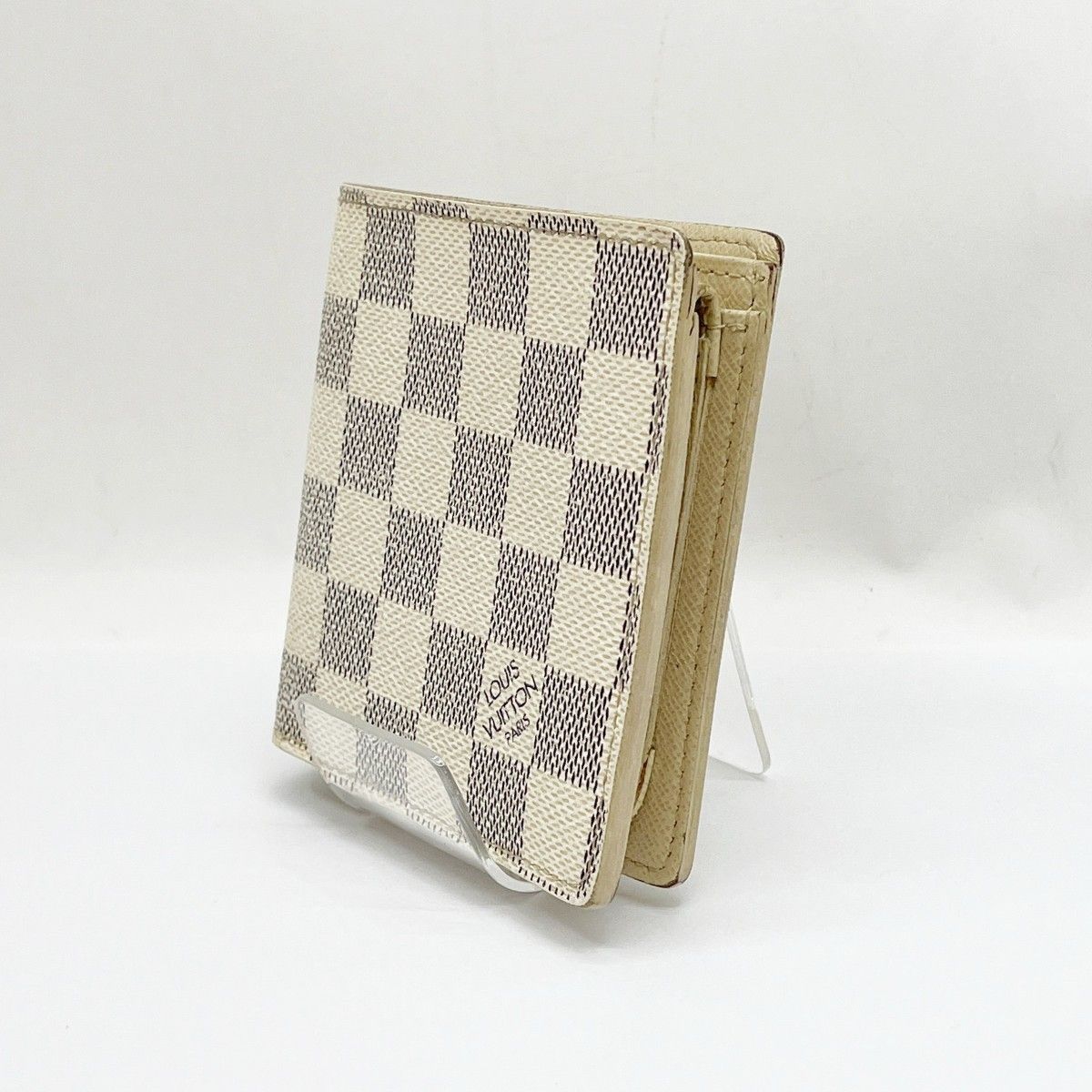 Louis Vuitton Bifold Wallet Damier Portefeuille Marco N60018 White