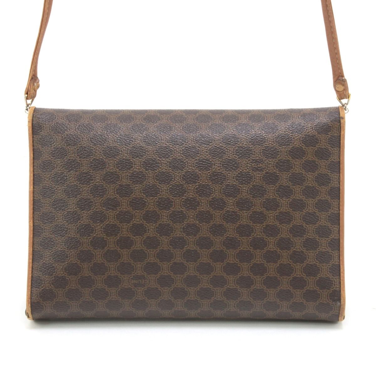 Celine Macadam Pattern Shoulder Bag M08 Brown
