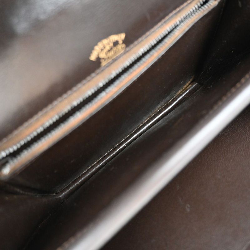 Gucci Horsebit Hand Shoulder Bag Brown 38ka946