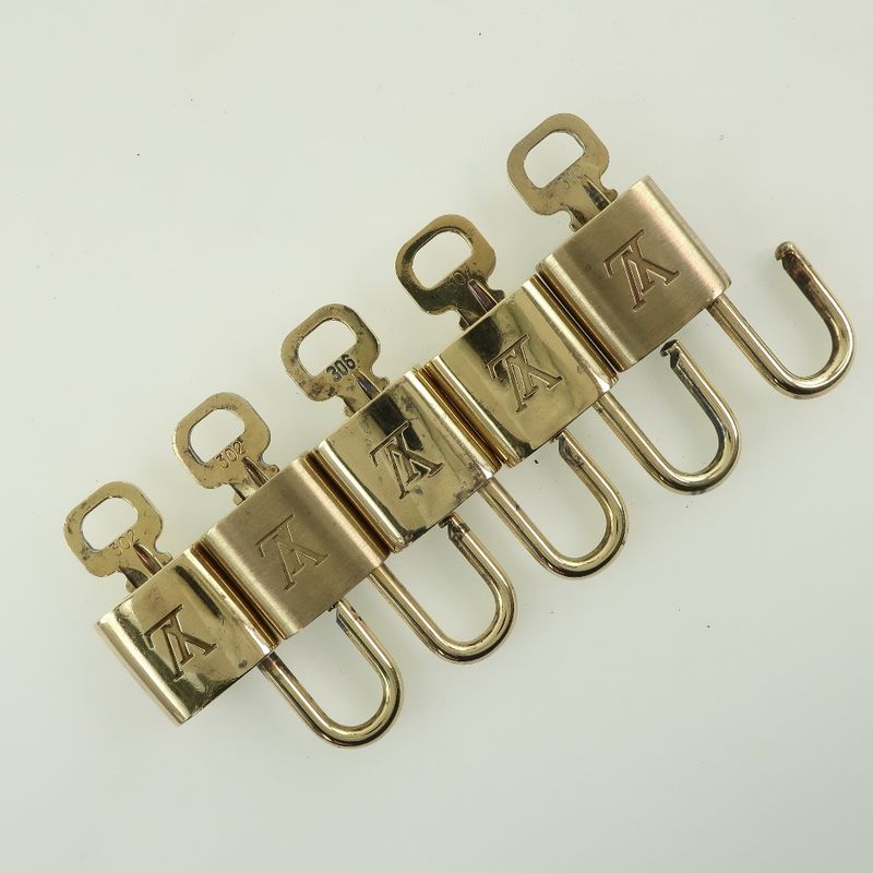 Louis Vuitton Padlock And Keys Set Of 10 Brass Gold Unisex Cadenas