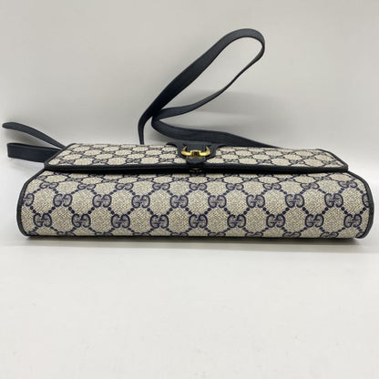 Gucci 904 02 Old Gucci Shoulder Bag Messenger GG Supreme Vintage Navy Ladies