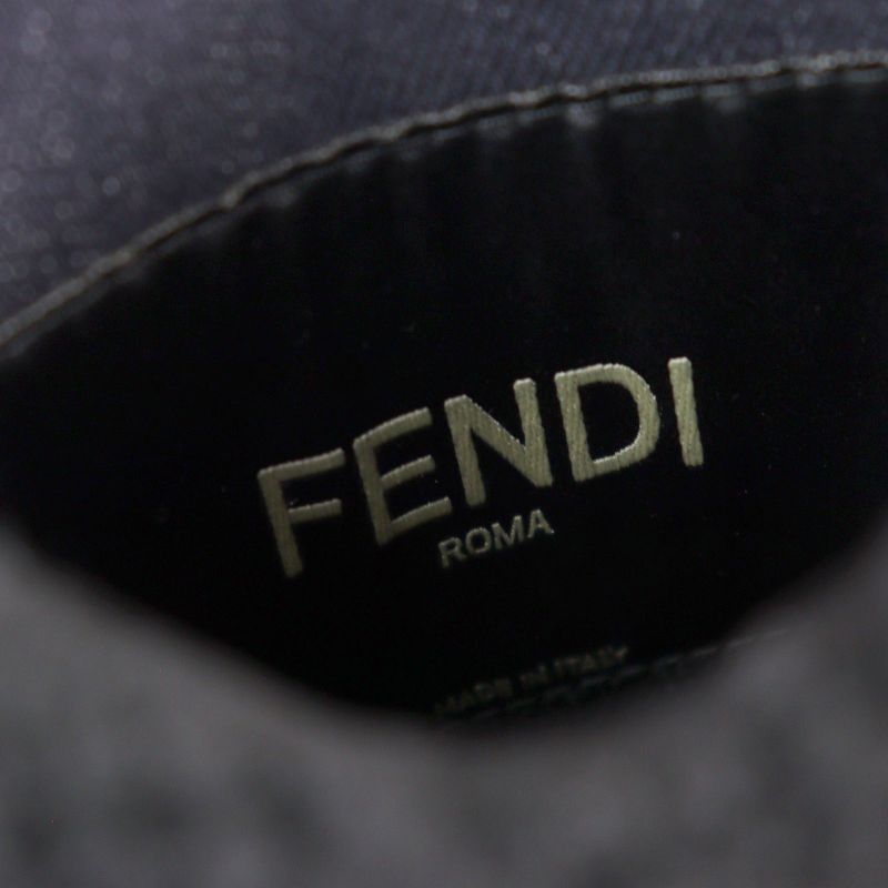 Fendi 2021 Fm0176 Selleria Sheepskin Cotton With Logo Patch Reversible Denim